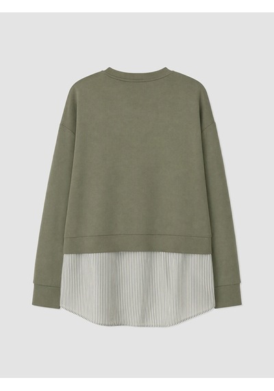 Lcw Modest Yeşil Soft Touch Kadın Sweatshirt Tunik