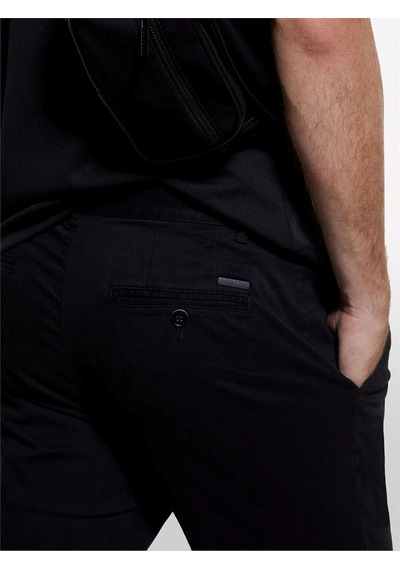 Sisley Slim Fit Vintage Efekt Chino Pantolon Erkek Siyah Pantolon - 325a4dm6sf02y
