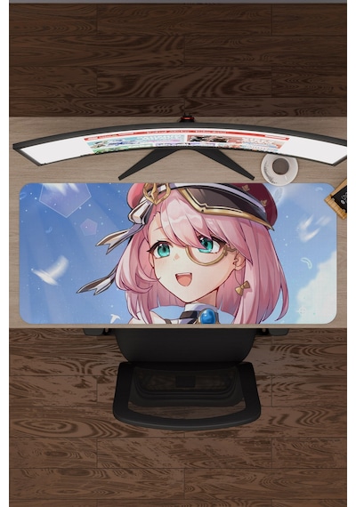 Charlotte Genshin Impact Anime Gacha V4 - 90x40 Xxl Gaming Mouse Pad Fare Altlığı