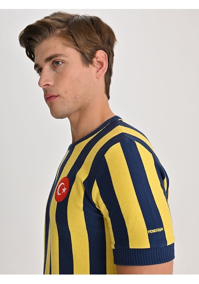 Fenerbahçe Retro Çubuklu Forma 64/65 Sarı-lacıvert