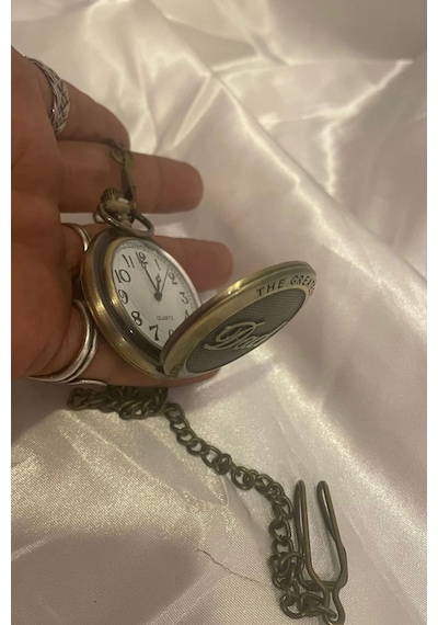 Kapaklı Cep Saati Köstekli Saat Dad