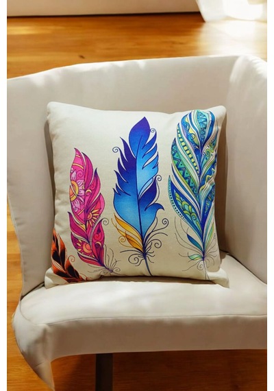 Modern Tarz Dijital Baskılı 4 Lü Dekoratif Kırlent Kılıfı Seti 43x43 Cm Şık Ve Renkli Tasarımlar Sarı