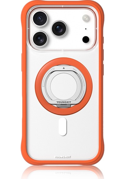 Youngkit Magnetik 360 Derece Dönebilen Dual Fold Rotating Serisi Parmak Ring Stand Turuncu