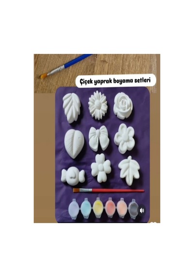 6 Adet Büyükboy Çicek Boyama Seti