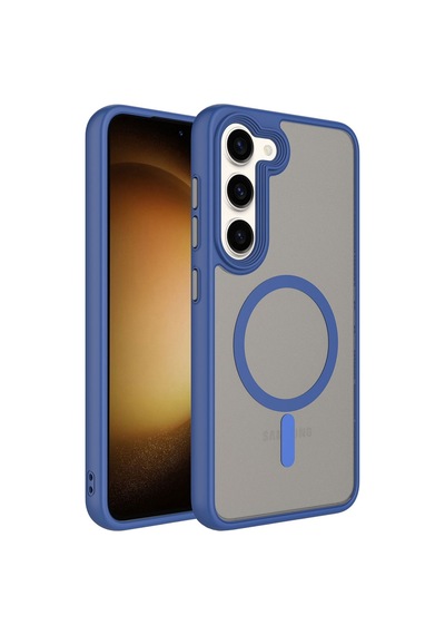 Galaxy Uyumlu S23 Kılıf Mat Arka Yüzey Wireless Şarj Özellikli Casen Flet Magsafe Kılıf