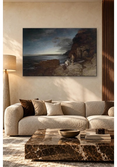 Fida Achenbach Kayalık Sahilde Akşam Işığı Canvas Tablo