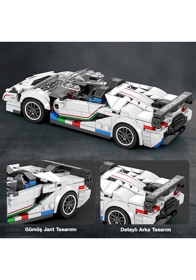 Reobrix Creator 687 Lamborghini Svj Spor Araba Yaratıcı Yapı Blok Seti Building Blocks - 348 Parça