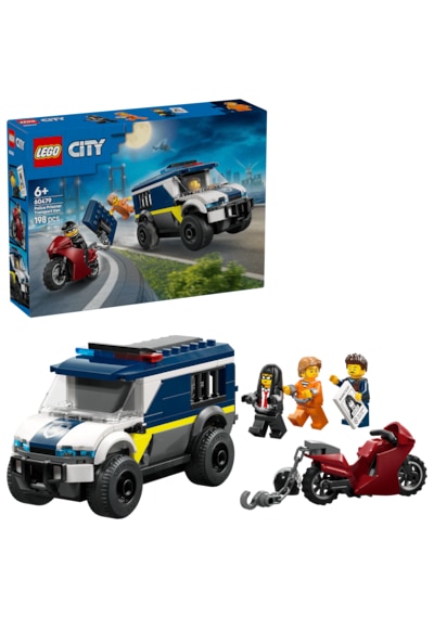 LEGO® City Polis Mahkum Nakliye Aracı 60479 - 6 Yaş ve Üzeri Çocuklar için Yaratıcı Oyuncak Yapım Seti (198 Parça)
