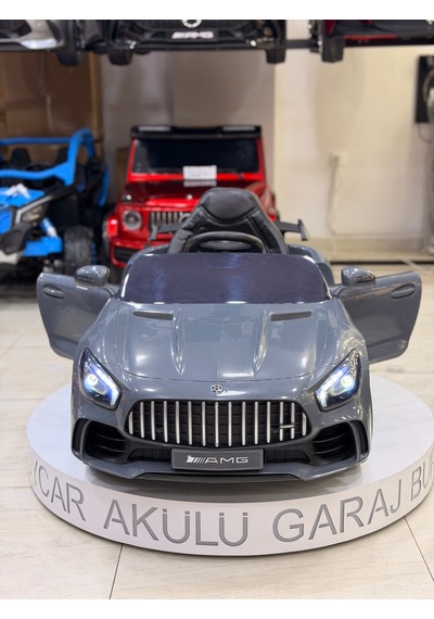 Mercedes Gt Akülü Araba 0-6 Yaş Kumandalı Özel Plaka Hediye Gri