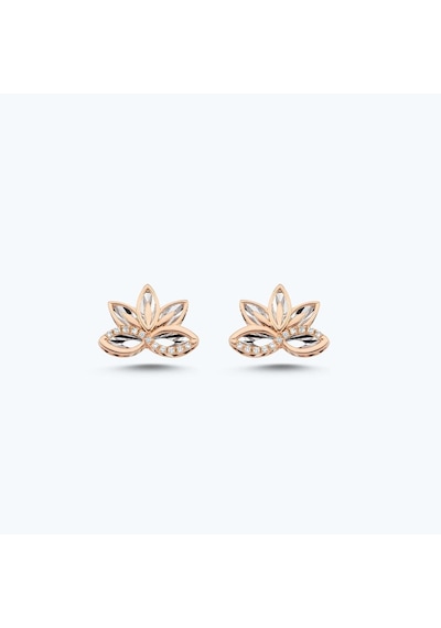 Altınbaş Pırlanta Lotus Çiçeği Küpe Eeh976-14k Beyaz