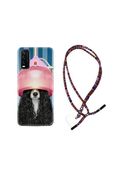 Vivo Y11S Kılıf Rasta Boyun Askılı Earring Woman 1363