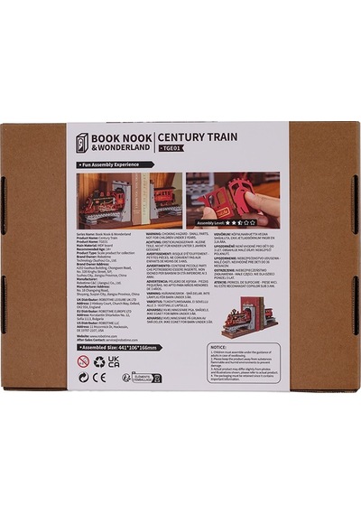 Rolife Tge01 Century Train Kitap Köşesi Book Nook Dıy Minyatür Maket Model Seti Mini Dollhouse 3d Model Kit Detaylı Dekoratif Hobi Seti 3d Puzzle Tiny House