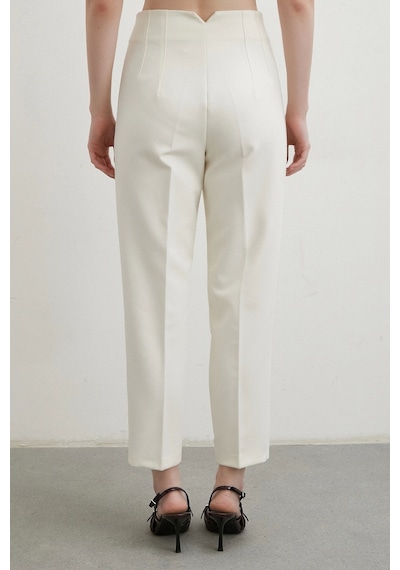 Skinny Kumaş Pantolon Ekru Ekru