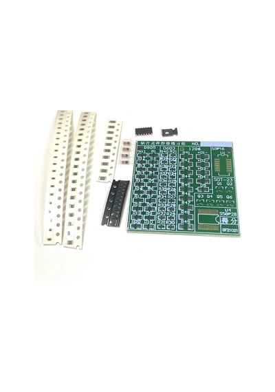 Alkatronik Smd Lehim Öğrenme Seti 62 Parça Smt Elektronik Eğitim Kiti Deney Pratikleme Kartı Sop14 0603 0805