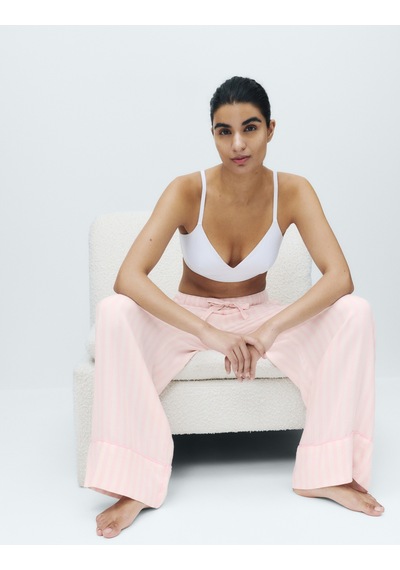 Marks & Spencer 2’li Twill Geniş Paça Pijama Altı T37001843P Pembe Mix