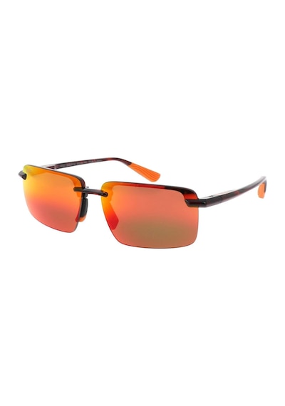 Maui Jim Mj 0626s 002 10 61 Polarize Unisex Dikdörtgen Kırçıllı Kırmızı Kemik Güneş Gözlüğü Kırmızı