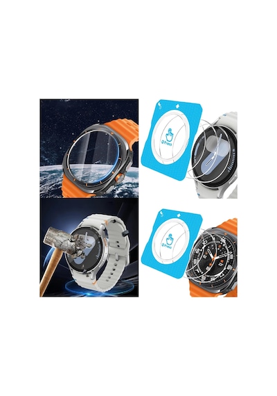 Samsung Galaxy Uyumlu  Watch 8 Classic 46mm Kolay Uygulama Aparatlı Cam Ekran Koruyucu