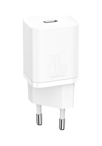 Baseus Super Si 20W PD Type-C Hızlı Şarj Adaptörü Beyaz
