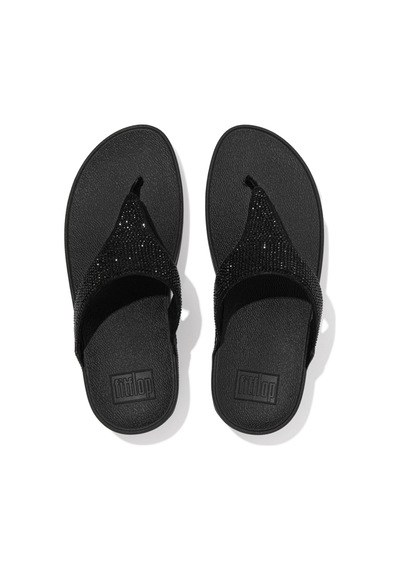 Roncato 090 All Black Terlik Kadın Diğer Ec5-090 /a94 Fitflop Lulu Crystal Toe-post Siyah