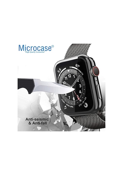 Apple Uyumlu  Watch 8 41 MM Ekran Korumalı Sert Rubber Kılıf-AL3173