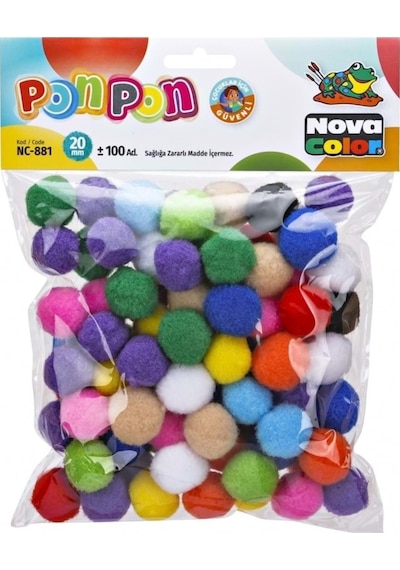 Nova Color Ponpon 20 Mm 100 Lü Nc-881