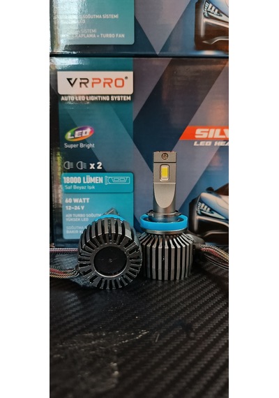 H11 Vrpro Silver 6000k-6500k Xenon Saf Beyaz Işık Ledvzenon 18000
