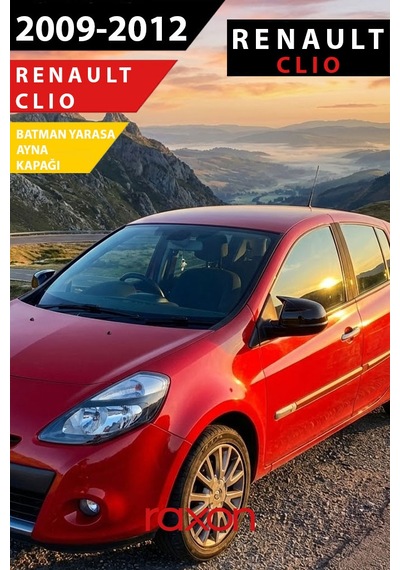 Renault Clio Mk3 2009 2012 Batman & Yarasa Ayna Kapağı Parlak Piano Black Sport