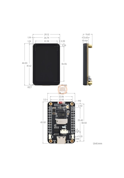 Esp32-s3 1.64 Amoled Dokunmatik Ekranlı Wifi Ve Bluetooth Geliştirme Kartı Waveshare
