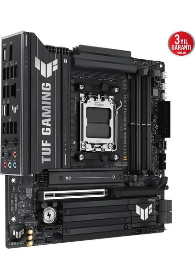 Asus Tuf Gamıng B850m-plus Wıfı, 4xddr5, 3x M.2, Hdmı, Dp, Type-c, Wi-fi 6e, Bluetooth V5.3, Am5 Soket Gamıng Anakart 25166980