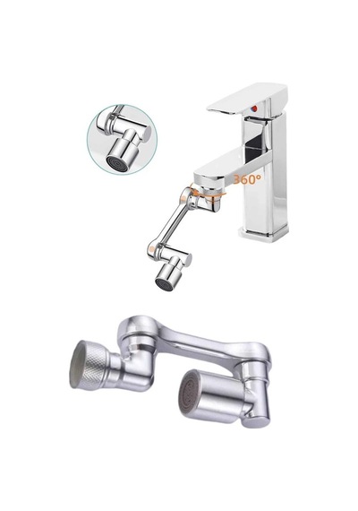 Dönebilen Musluk Başlığı Akrobat Mutfak Banyo Musluk Ucu Başlığı Oynar Başlıklı Sarı