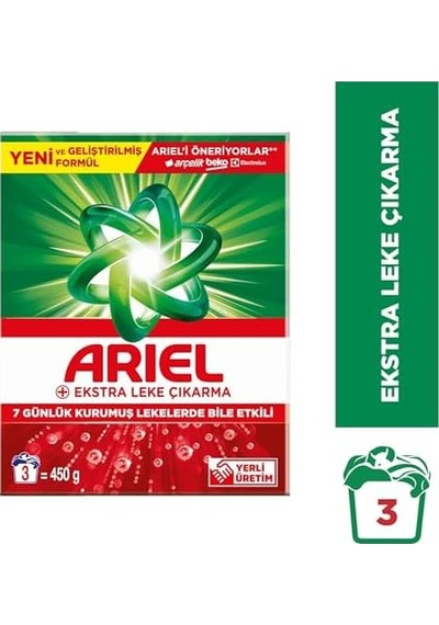 Ekstra Leke Çıkarma Toz Çamaşır Deterjanı 450 Gram 3 Yıkama