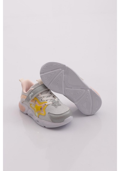 Marco Kids 03-26y315 Çocuk Patik Işıklı Spor Ayakkabı Gümüş