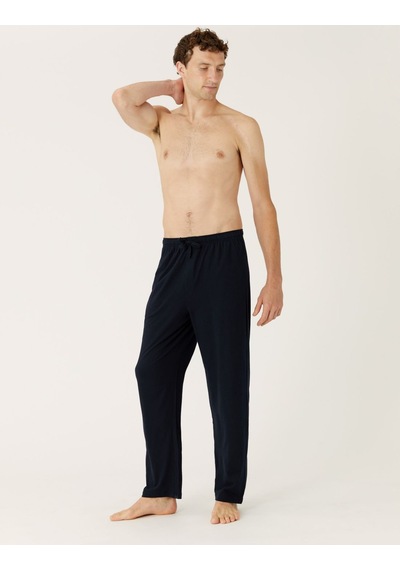 Marks & Spencer Saf Pamuklu 2'li Pijama Altı Seti T07000500 Mavi
