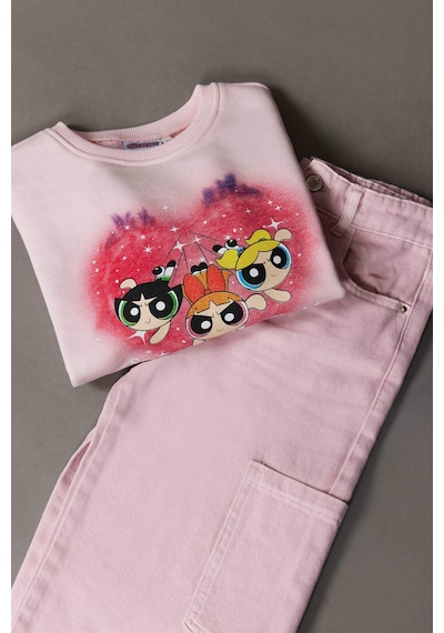 DeFacto Kız Çocuk Wide Leg Kargo Geniş Paça Jean Pantolon C0451A825SMPN122 Pembe