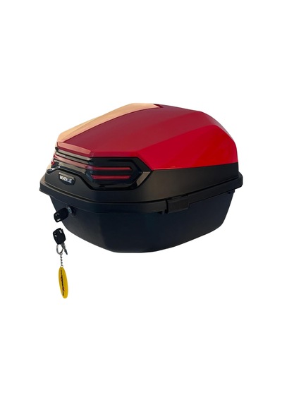 Tr Xt08-lr 32 Litre Motosiklet Arka Çanta Açık Kırmızı Parlak Su Geçirmez Abs Çift Kilitleme Üniversal Genel