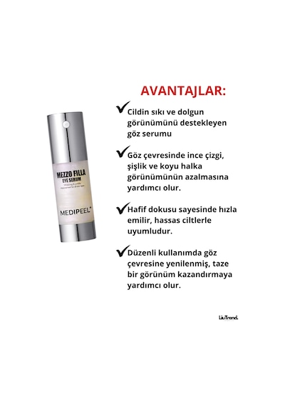 Medipeel Mezzo Filla Eye Serum 30 Ml Peptit Kompleksi İçeren Göz Serumu M0028