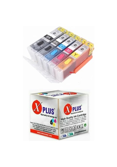 Canon Pixma İx6850 Pgı-550 Clı-551 Uyumlu Kolay Dolan Dolabilen Tıpalı Otoreset Kartuş Seti - 5 Renk Tam Dolu , Klt-132014
