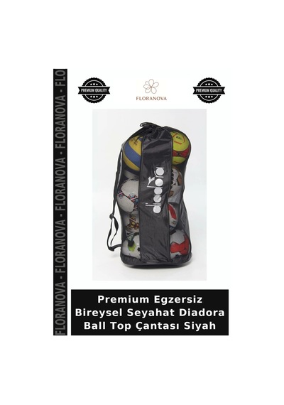 Premium Egzersiz Bireysel Seyahat Diadora Ball Top Çantası Siyah
