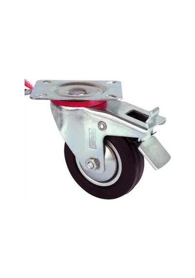 Hubrendy Kargo Servis Tekeri - Tablalı Frenli Siyah Döner - Çap 150 Mm