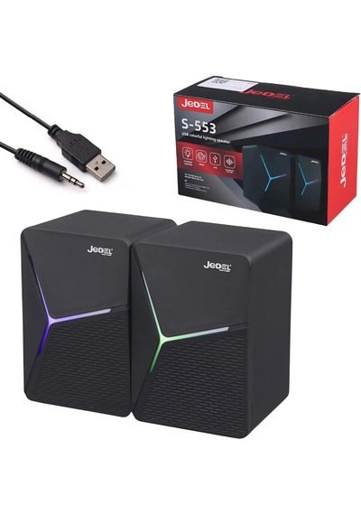Jedel S-554 Pc Ses Sistemi 1+1 Usb 3.5mm Jack Rgb Ledli