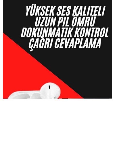 Yeni Nesil Çift Mikrofonlu Dokunmatik Kablosuz Bluetooth Kulaklık Normal