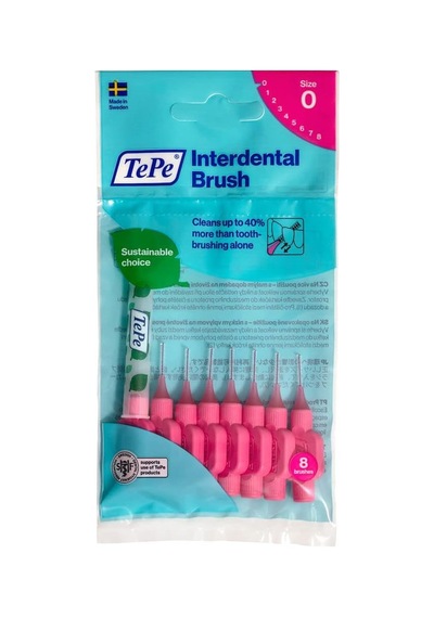 0.4 Mm - Pembe Diş Arayüz Fırçası 1 X 8 Adet