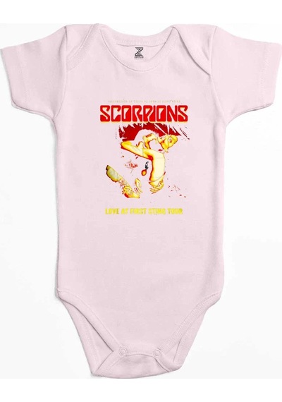 Zepplin Giyim Scorpions Love At First Sting Siyah Bebek Body Zıbın