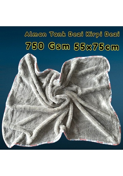 Technow Euphrate Softtex 75x55 Mikrofiber 750gsm Oto Kurulama Temizlik Alman Kirpi Tank Bezi