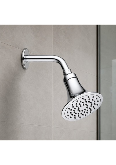 Aqua Bagno Largo Tepe Duş Başlığı 12,5 Cm Duvar Tipi Duş Kolu Seti Krom 80.03.04.01.01