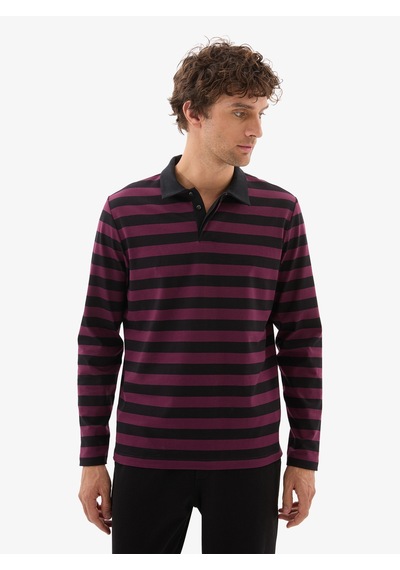 Erkek Polo Yaka T-shirt 40810 - Siyah Siyah