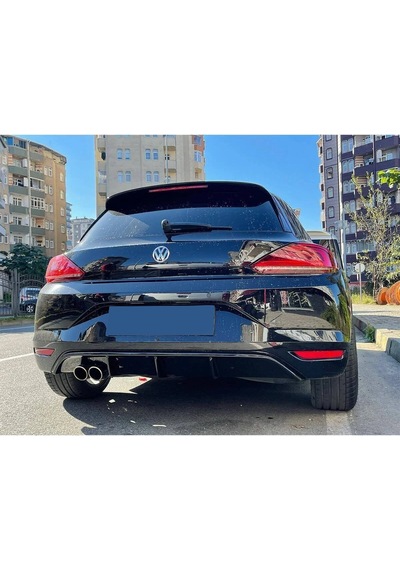 Vw Scirocco Mk1.5 Difüzör Parlak Siyah Sol Çiftli 2014 2015 2016 2017 Arka-difizör-bodykit-ek-karlık