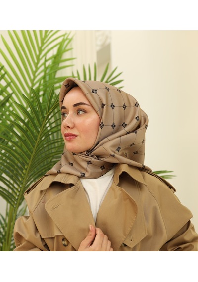 Silk Home Twill İpek Eşarp Vizon, Siyah 11392-16