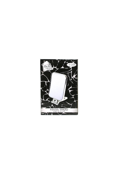 Lunaev Dikdörtgen - Gümüş 15x11.5 Cm Makyaj Aynası Çift Taraflı Katlanır Ayaklı Açık Gold