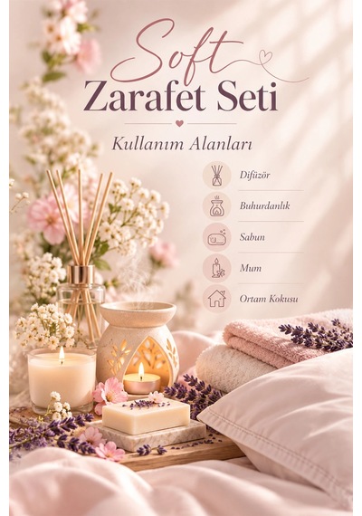 Soft Zarafet Seti 4 Lü Esansiyel Koku Yağı Difüzör Ve Buhurdanlık Esansı Çok Çeşitli